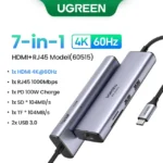7 en 1 HDMI RJ45 Hub