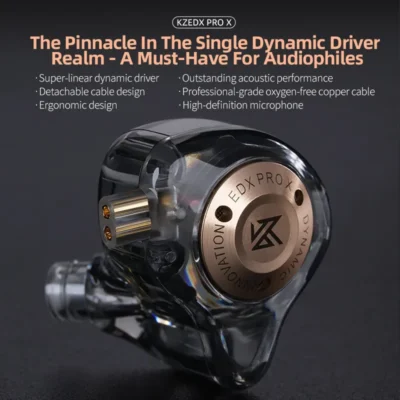 KZ EDX Pro X auriculares de conducción dinámica, monitoreo en el oído, tapones para los oídos, HIFI bass