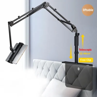 OUTMIX-Soporte telescópico para tableta, brazo perezoso para cama, escritorio, iPad Mini, Clip gratis, 4-12,9 pulgadas