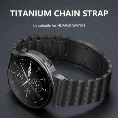 Correa de reloj de Metal de titanio de 22mm para HUAWEI GT 3 Pro 46mm/GT3 GT 2 46mm/GT2 Pro