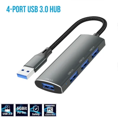 YUCUN-concentrador de puertos USB 3,0 de alta velocidad, divisor Multi USB-C para Lenovo, Macbook Pro, PC