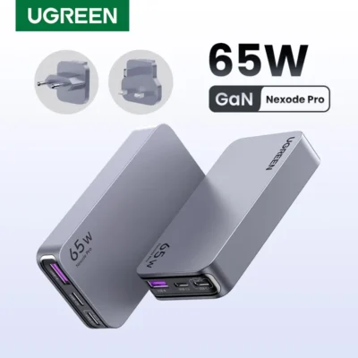 UGREEN-cargador GaN de 65W, dispositivo de carga rápida 4,0, 3,0, USB C, para iPhone, Macbook, portátil y tableta
