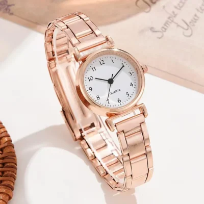 Relojes de pulsera de lujo para mujer, reloj de cuarzo analógico, correa de acero inoxidable, reloj Digital informal